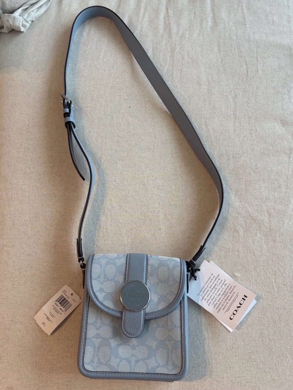 Coach Light Blue Signature Crossbody Bag